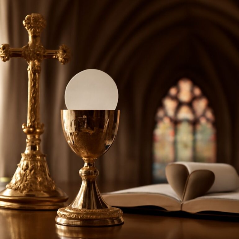 A Catholic priest hearing a confession during Penance and Reconciliation