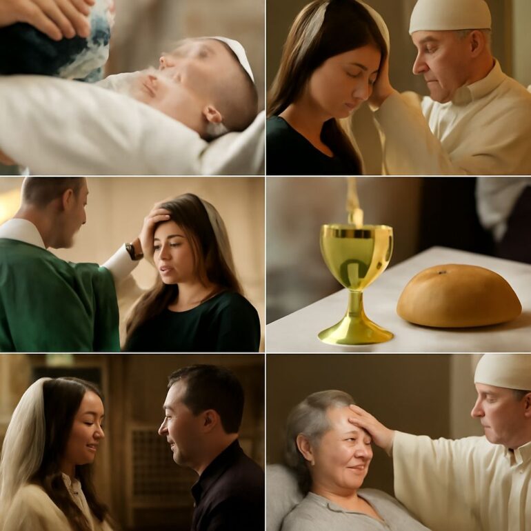 Seven sacraments overview with baptism and confession