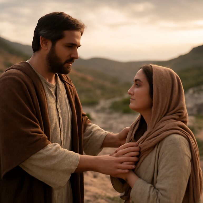 Open Bible with highlighted verses on strength and courage