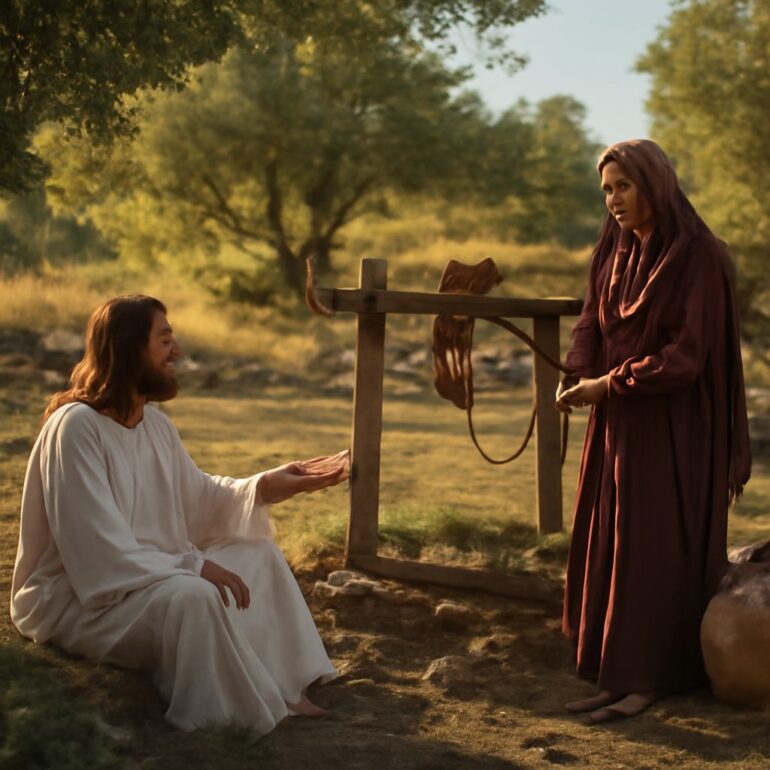 Understanding John 4: The Woman at the Well Jesus speaking with the woman at the well in John 4